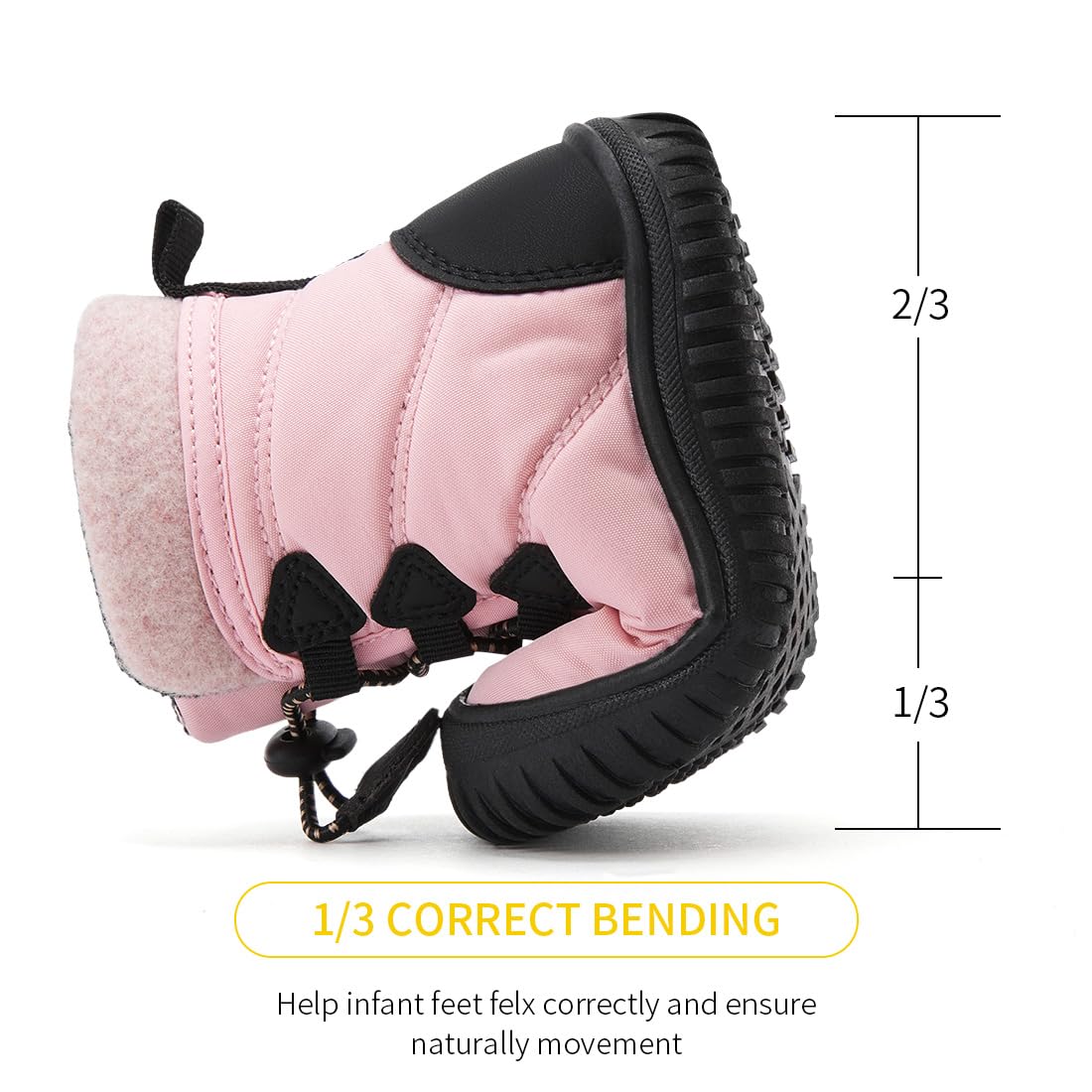 BMCiTYBM Toddler Baby Snow Winter Boots Shoes Boys Girls Cold Weather Baby Faux Fur Shoes 3-3.5 Years Pink Size 9 Toddler