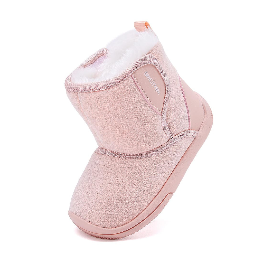 BMCiTYBM Baby Snow Boots Warm Winter Fur Lined Baby Shoes Pink 12-18 Months