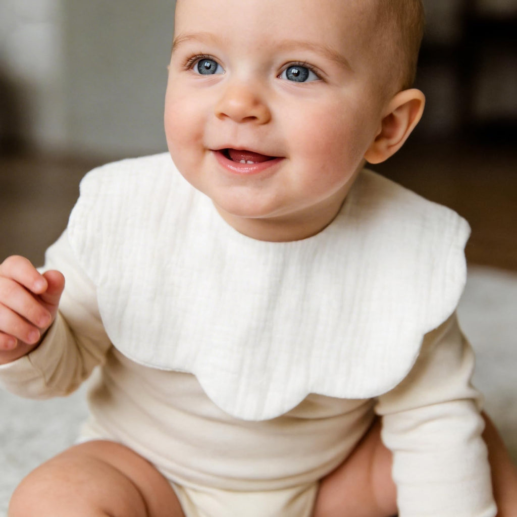 DOSMINE Organic Cotton Muslin Baby Bibs 10 Pack Absorbent Adjustable