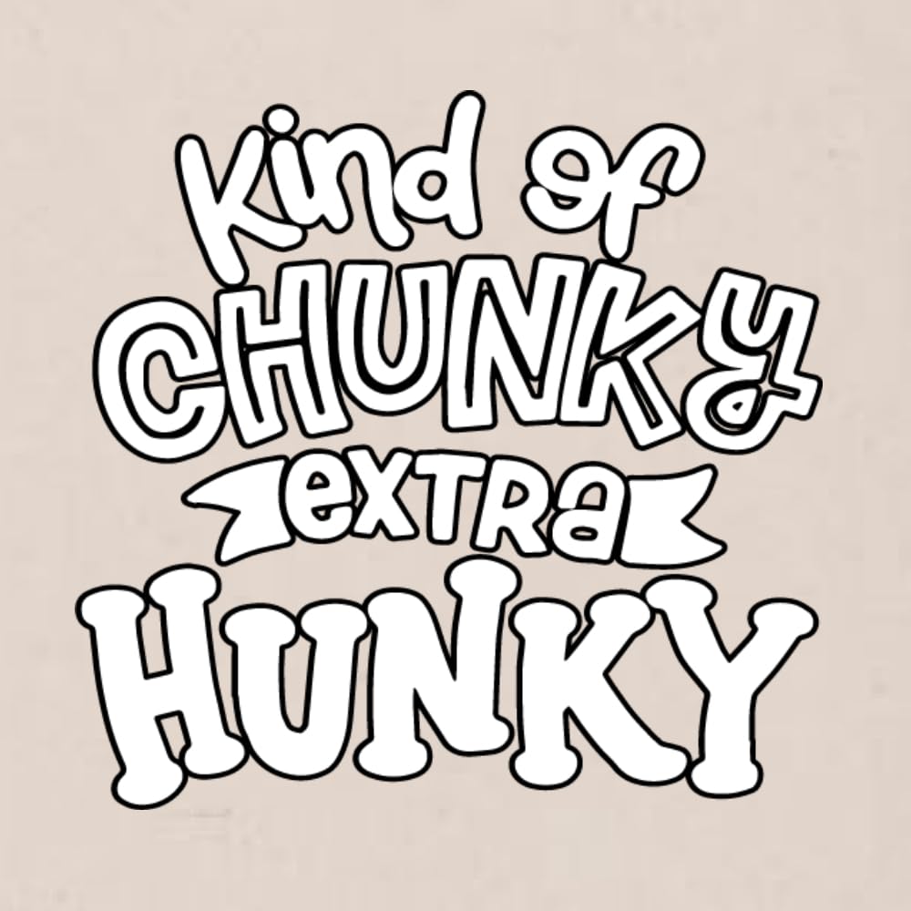 Wild Bobby Kind of Chunky Extra Hunky Humor Infant Premium Jersey Baby Bib for Girls Boys, Natural, One Size