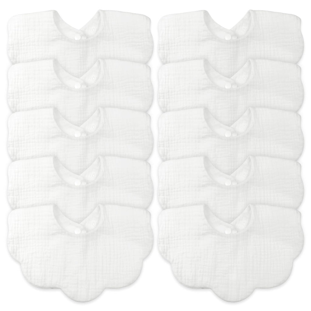 Baby Bibs for Girls Boys Muslin Organic Cotton Drooling Teething Bibs