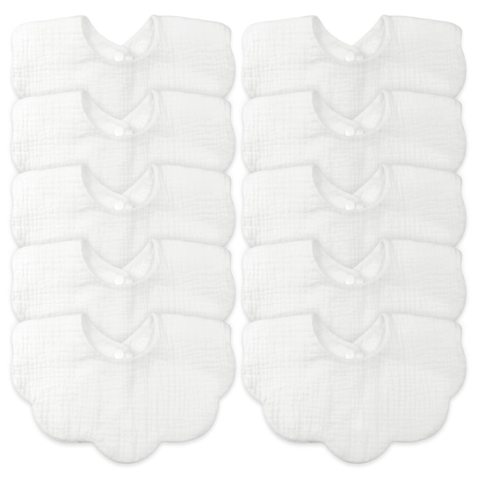 Baby Bibs for Girls Boys Muslin Organic Cotton Drooling Teething Bibs