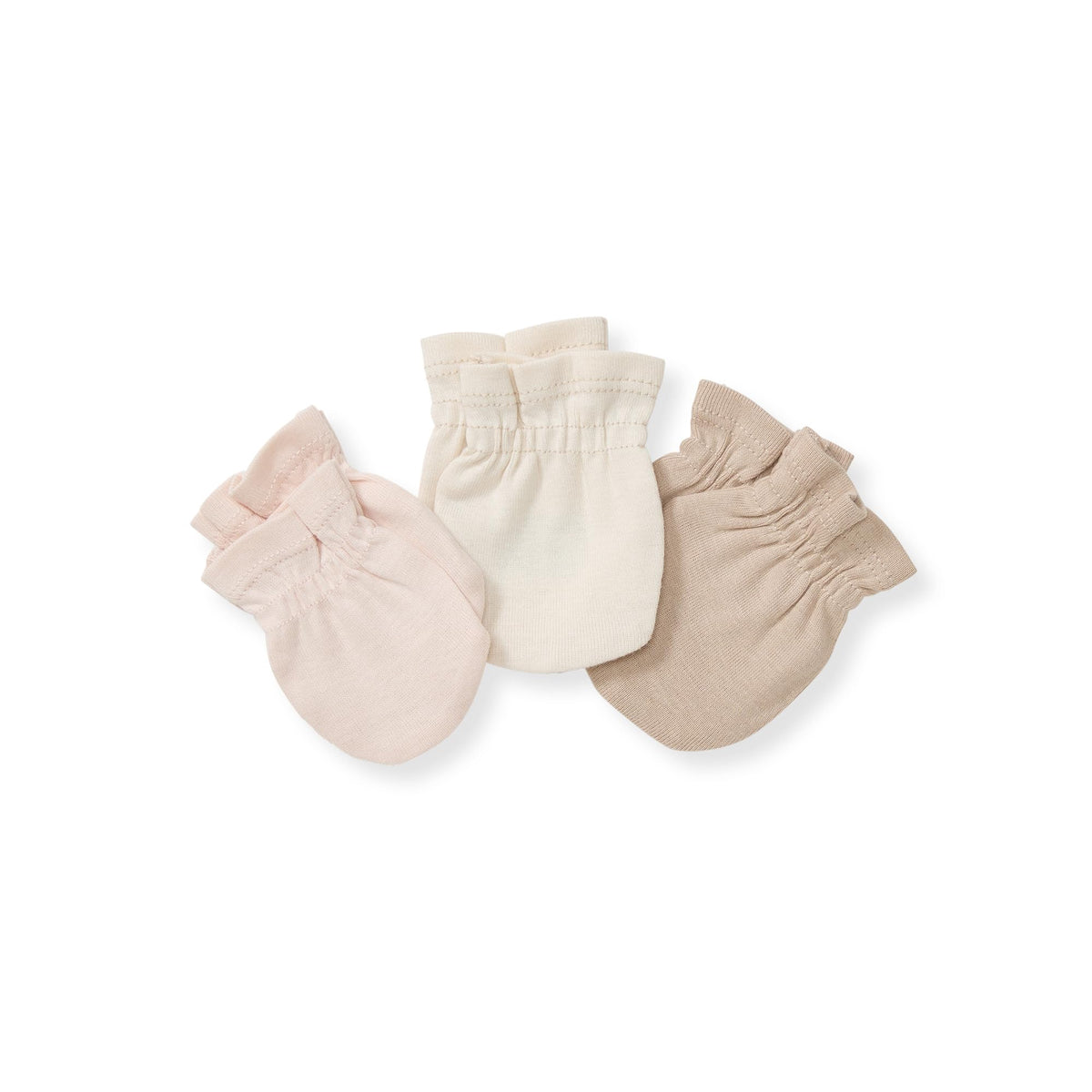 Burt's Bees Baby Girls Mittens, No-scratch Mitts, 100% Organic Cotton, Set Of 3 Gloves, Cloud