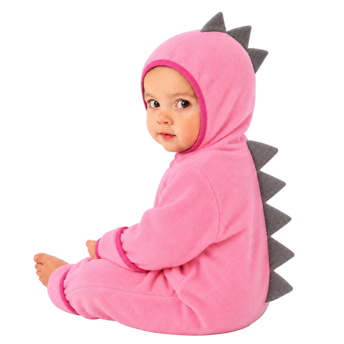 Cuddle Club Dinosaur Fleece Baby Bunting Bodysuit Hoodie, Newborn - 5T