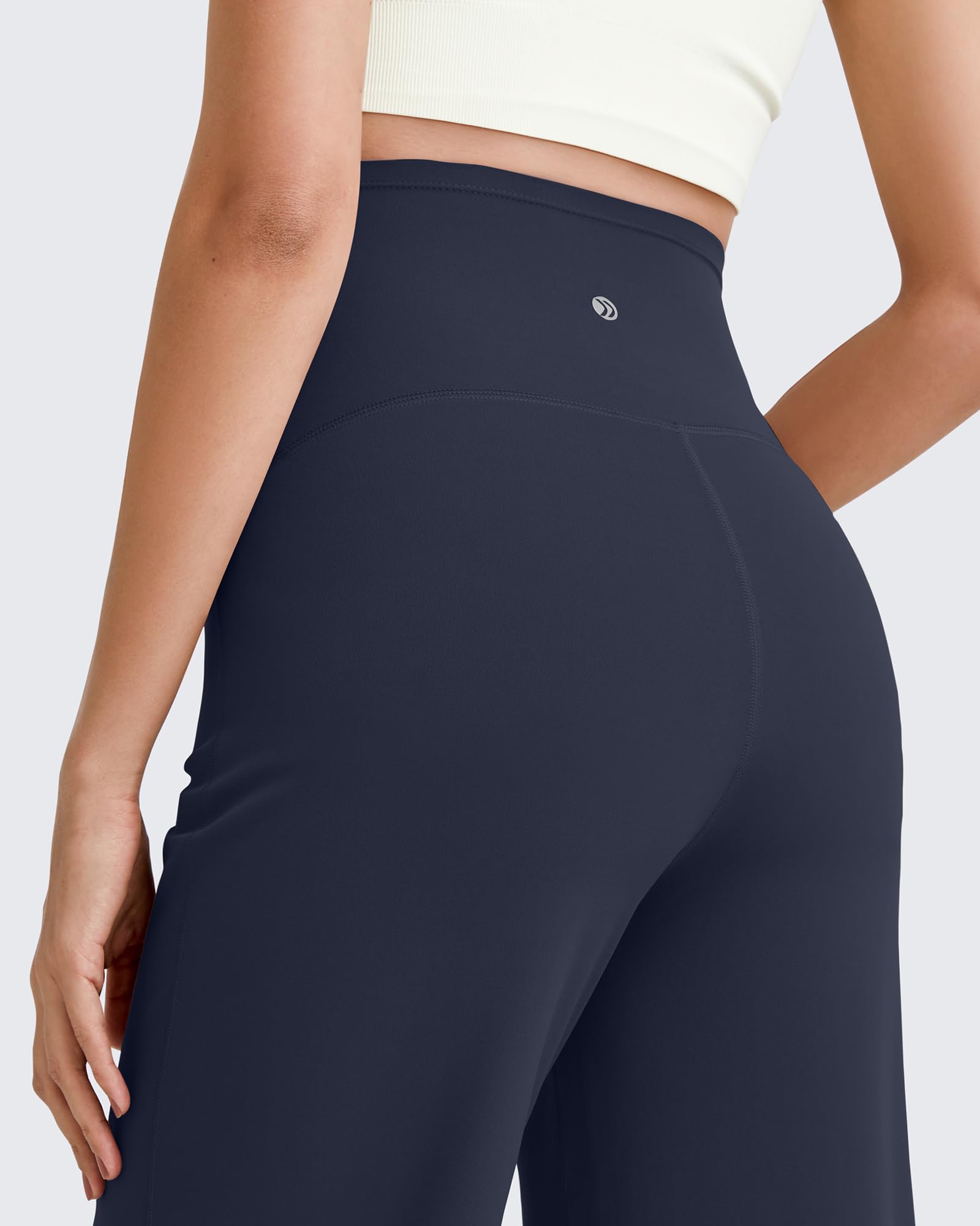 G4Free Maternity Pants Wide Leg for Work Yoga Dress,Dark Blue,XXL,Tall