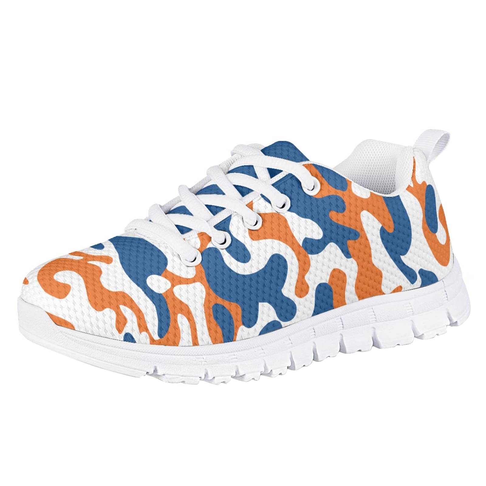 MARSVOVO Girl Running Shoes Lightweight Breathable Athletic No Lace Pre Walking Shoes for Boy Girl Classic Fashion Comfortable Resistant Play Sport Kids Sneakers Camo Design Size 2 US