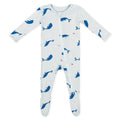 Bamboo Little Soft Baby Footie Pajamas, Baby Clothes, Newborn Sleepers, 95% Viscose and 5% Spandex, Whale, 12-18 Months