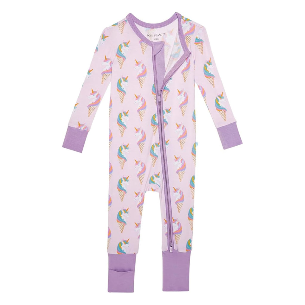 Posh Peanut Girls Convertible Baby Sleepers, Toddlers Footless Pajamas