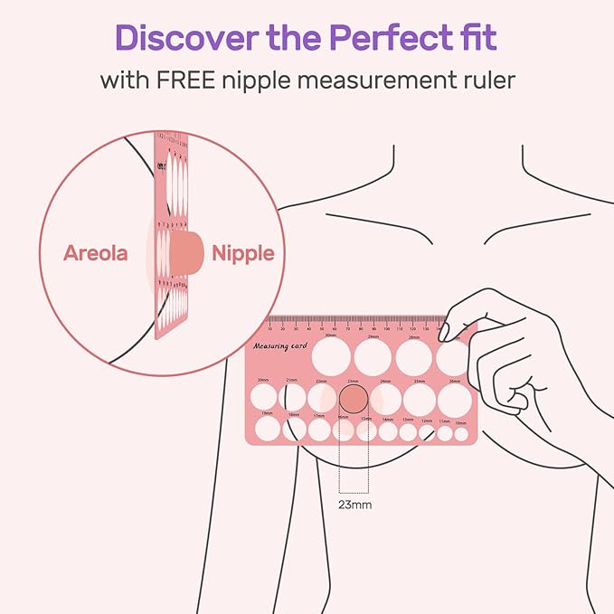 Nuliie 8PCS Silicone Flanges Insert Replacement Kit, Flange Sizing Kit 14/16/18/20mm for 24mm Flange/Shield Breast Pumps, Pumping Essential Kit for Moms