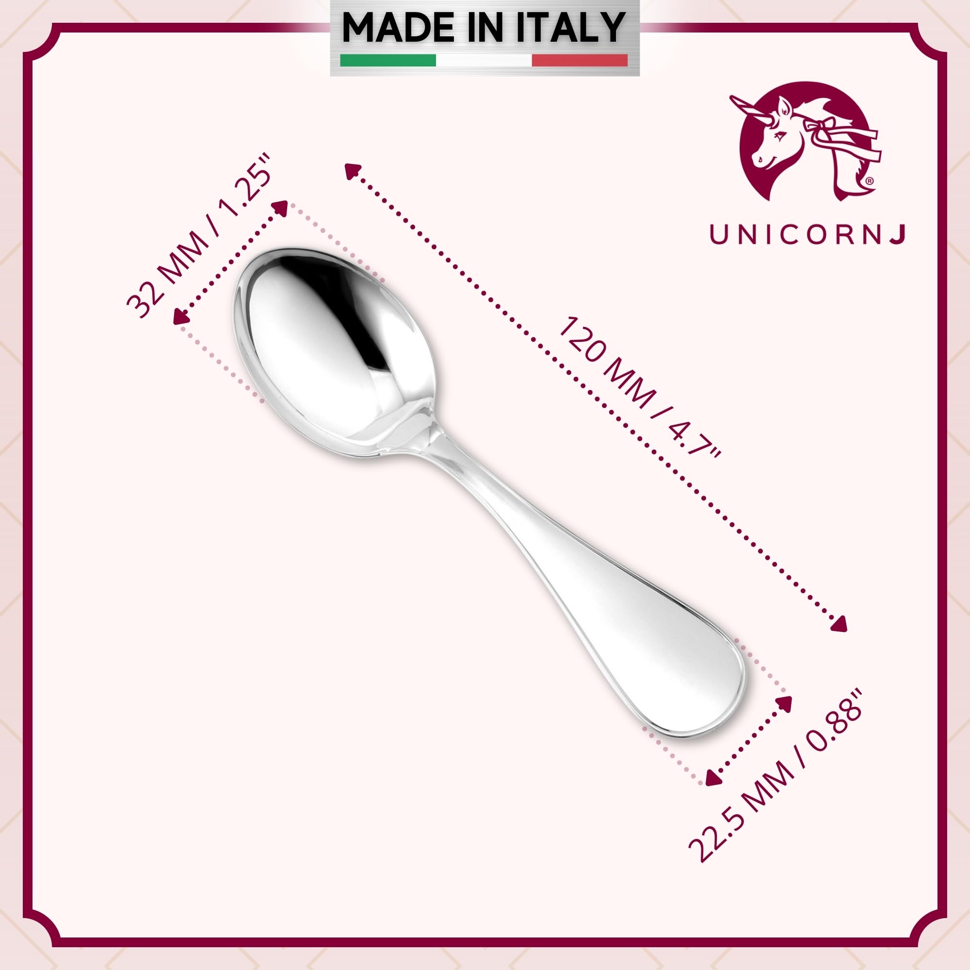 Sterling Silver Baby Spoon Wide Keepsake Engraveable Plain