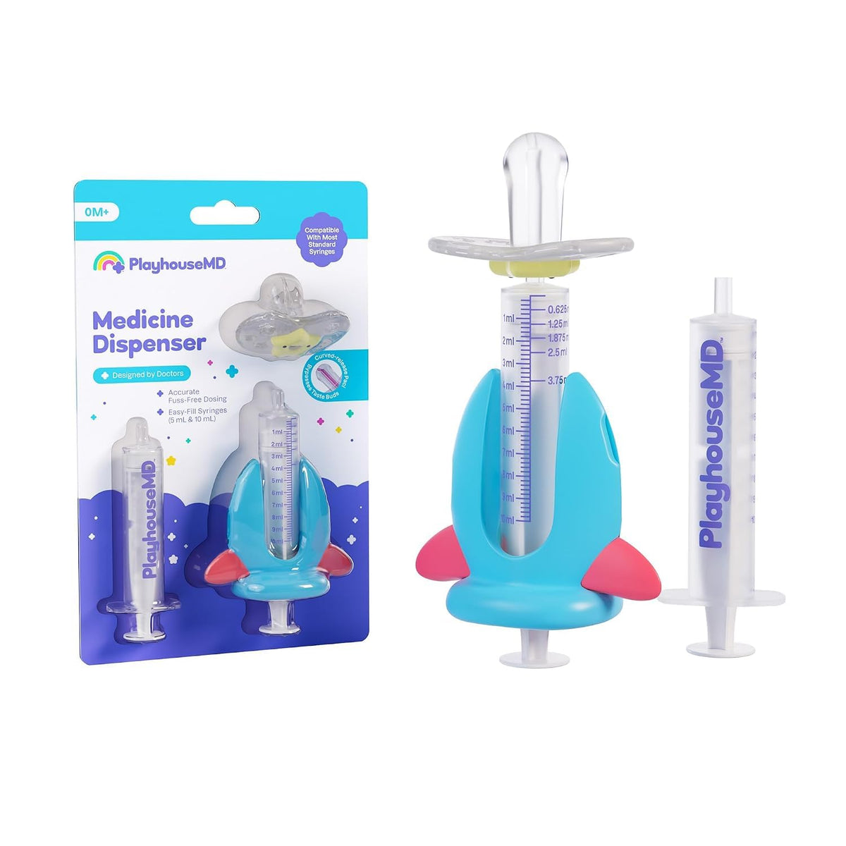 Playhouse MD Baby & Kids Medicine Dispenser, Pacifier Syringe, Butterfly