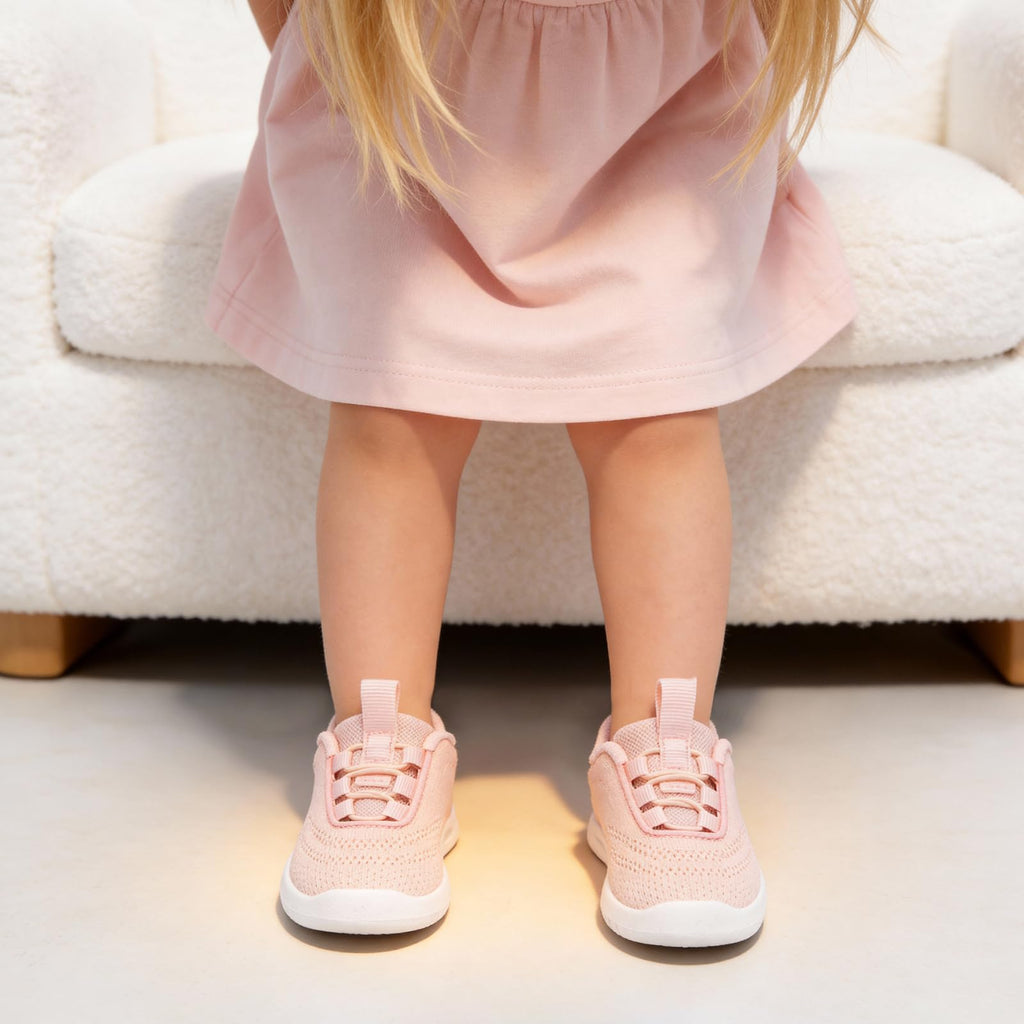 MORENDL Toddler Sneakers Non-Slip Breathable Boys & Girls Running Shoes Pink 18-24 Months Size 6.5