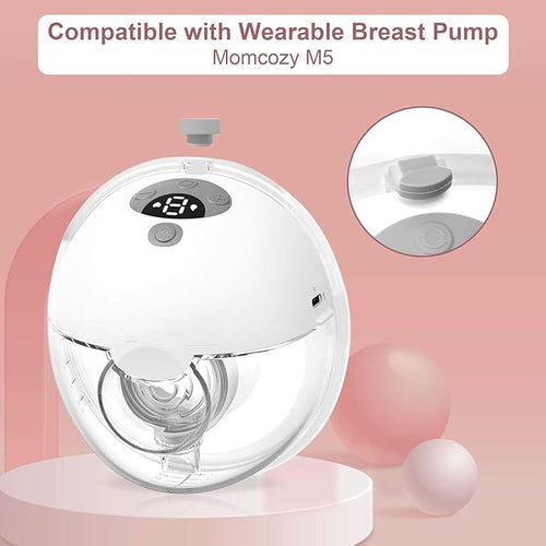 10PCS Silicone Spout Cap Compatible with Momcozy M5 Wearable Breastpump, Momcozy M5 Replacement Parts, Dustproof, Keep Clean, Prevents Leaks Spout Cover Breast Pump Parts, Breastfeeding Accessories