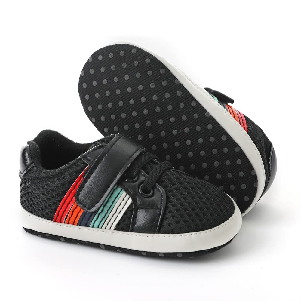 Clowora Baby Boys Girls Shoes Non-Slip Rubber Sole Sneakers Infant First Walking Toddler Crib Shoes Newborn Loafers Flats. (0611/White,0-6 Months)