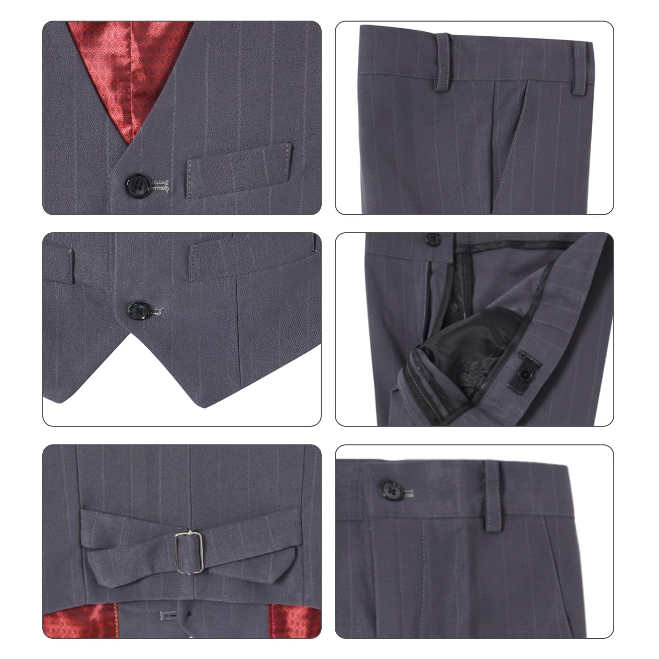 Boys Suit Set for Kids Formal Tuxedo Suits for Wedding, Grey, 4T