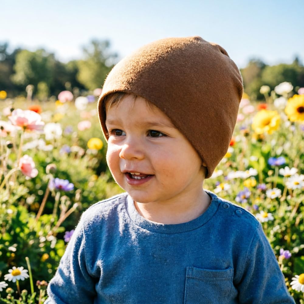 DRESHOW BQUBO 8 Pack Unisex Baby Beanie Hat Infant Toddler Kid Hats Baby Soft Cute Knit Cap Nursery Beanie