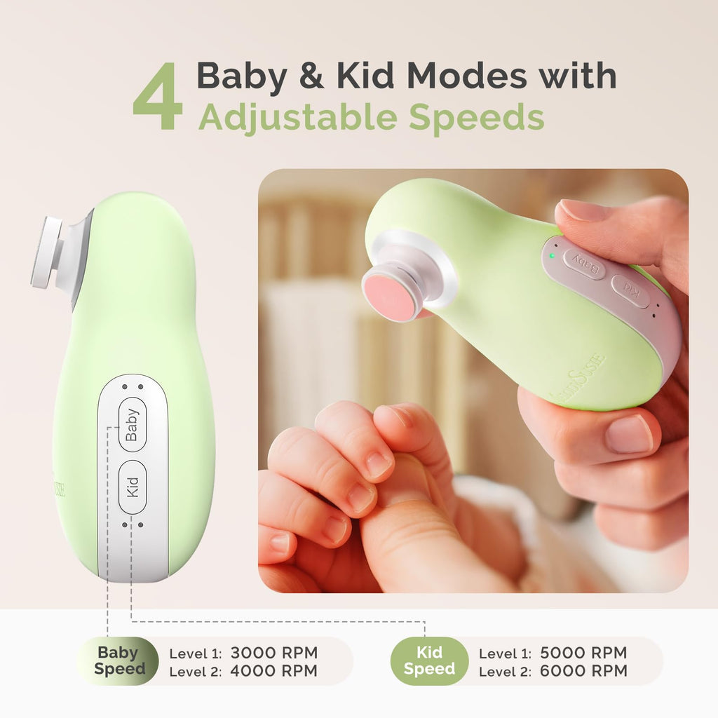 MelodySusie Baby Nail File PC20F with Night Light for Newborn Nail Care