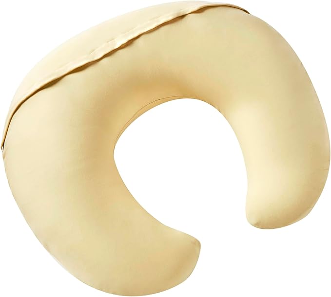 Nursing Pillow, Plus Size Breastfeeding Pillow Original Support for Baby Boys Girls Breastfeeding Essentials, with Removable Soft Cotton Cover (Sand, Large (25.59 * 20.08 * 6.30 Inches))