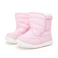BMCiTYBM Baby Waterproof Snow Boots Infant Boy Girl Winter Booties Nonslip Lightweight Outdoor Warm Shoes for First Walkers 6 9 12 18 24 Months Pink Size 6-12 Months Infant