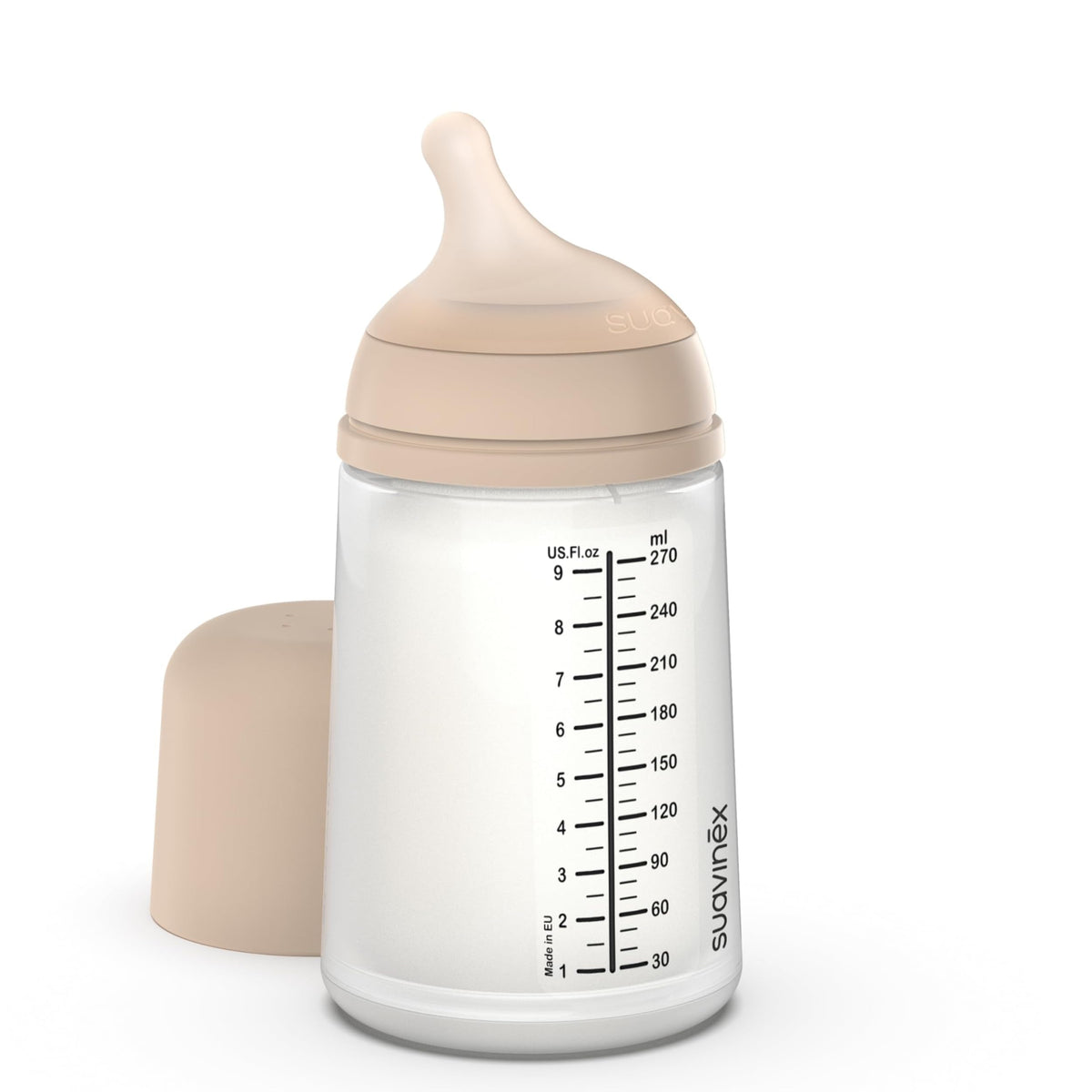 Suavinex Zero Zero Anti Colic Baby Bottle, 6 Oz, Light, 1-Pack