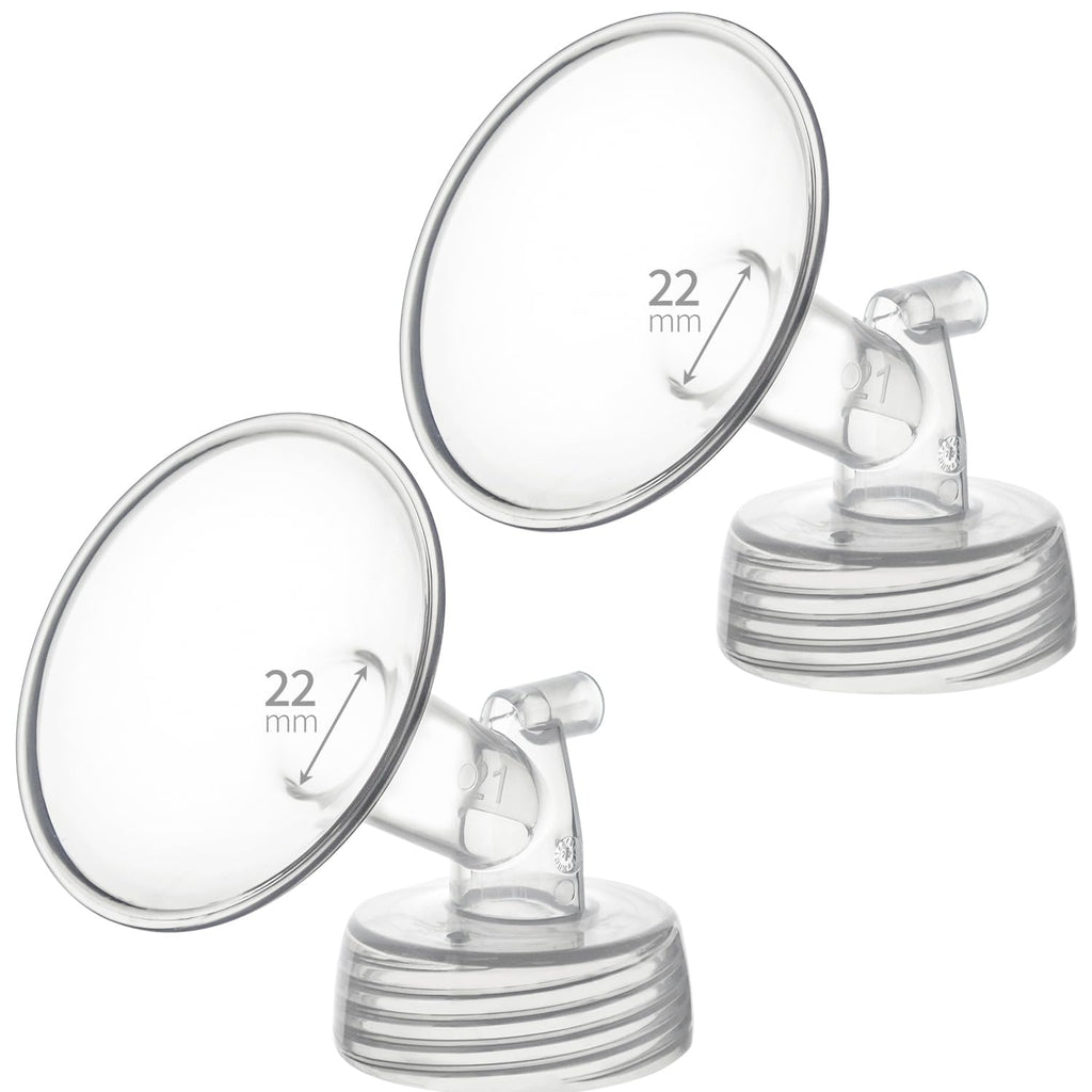 Belmikal 22mm 2 pc Flange Compatible with Spectra S2 S1 9 Plus Ameda MYA Motif Luna Breastpumps Replacement to Pump Parts and Flange. Compatible with Spectra Parts/Accessories