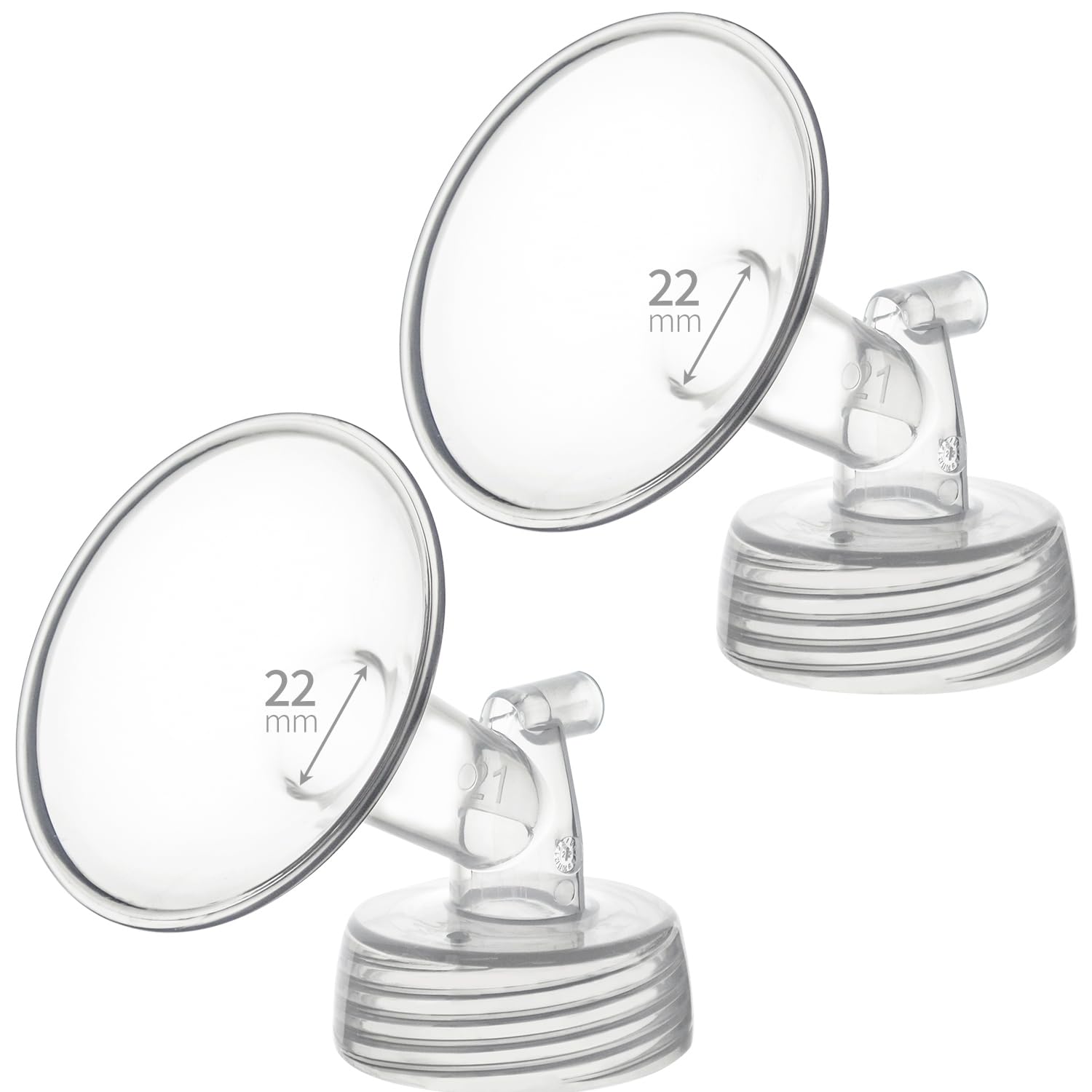 Belmikal 22mm 2 pc Flange Compatible with Spectra S2 S1 9 Plus Ameda MYA Motif Luna Breastpumps Replacement to Pump Parts and Flange. Compatible with Spectra Parts/Accessories
