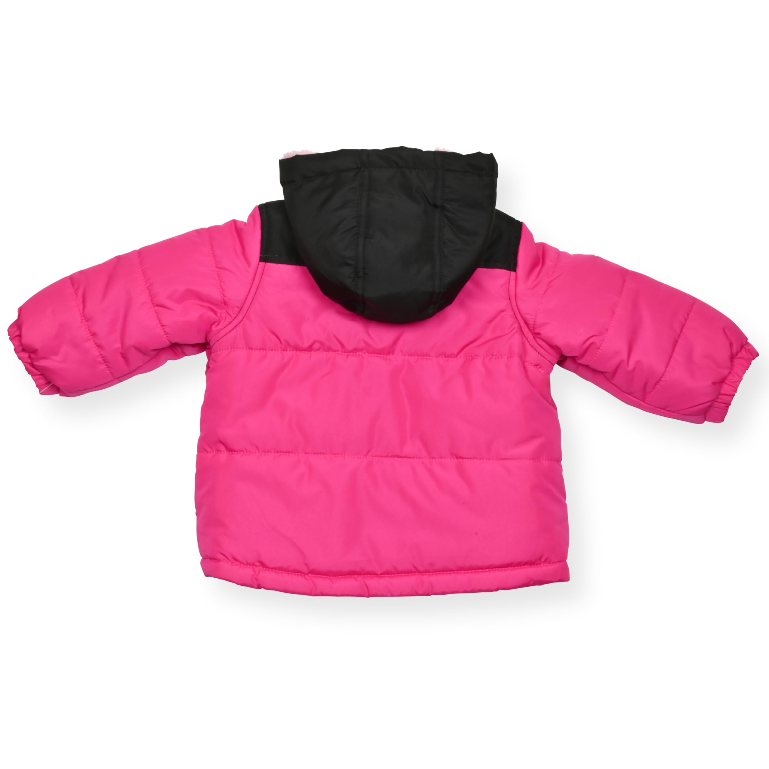 Arctic Quest Girls' Bib Snow Pants and Ski Jacket Water-Resistant Snowsuit For Kids Winter Hooded Jacket, Intense Pink 2, 6X