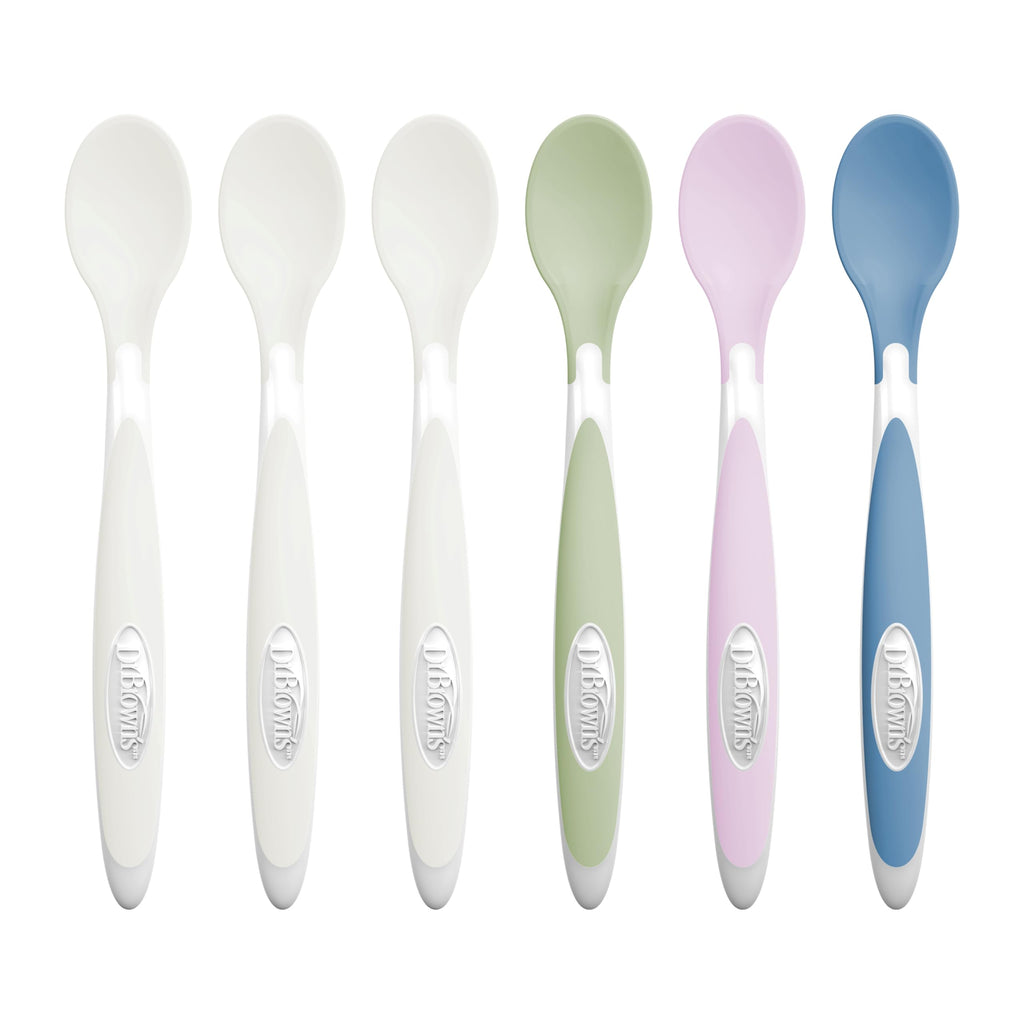 Dr. Brown's Designed to Nourish Soft-Tip Toddler Feeding Spoons, 6-Pack