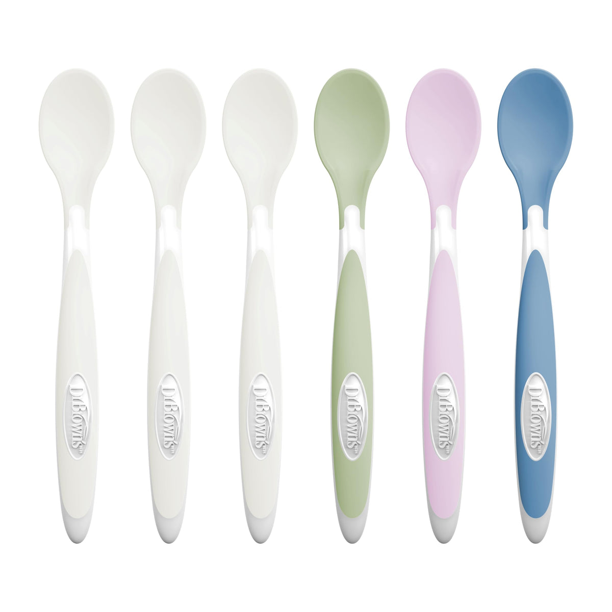 Dr. Brown's Designed to Nourish Soft-Tip Toddler Feeding Spoons, 6-Pack