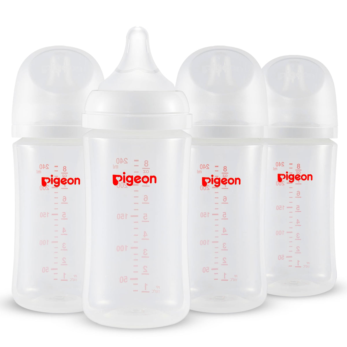 Pigeon PP Wide Neck Anti-Colic Nursing Bottle, 5 oz, 4-Pack