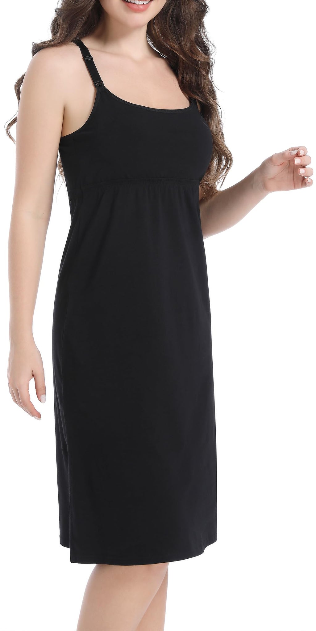 SUIEK 3-Pack Maternity Nursing Tank Tops Breastfeeding Nightgown Sleepwear (X-Large)