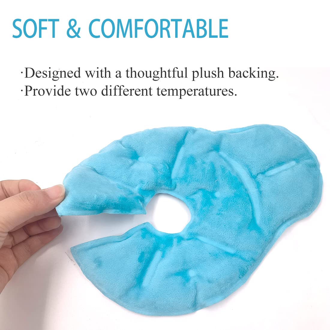 Reusable Breast Ice Packs, Breast Therapy Pack, Breastfeeding Essentials, for Breastfeeding Relief, Engorgement, Swelling Augmentation, Mastitis, Mastectomy Recovery, 2 Pack (Blue)