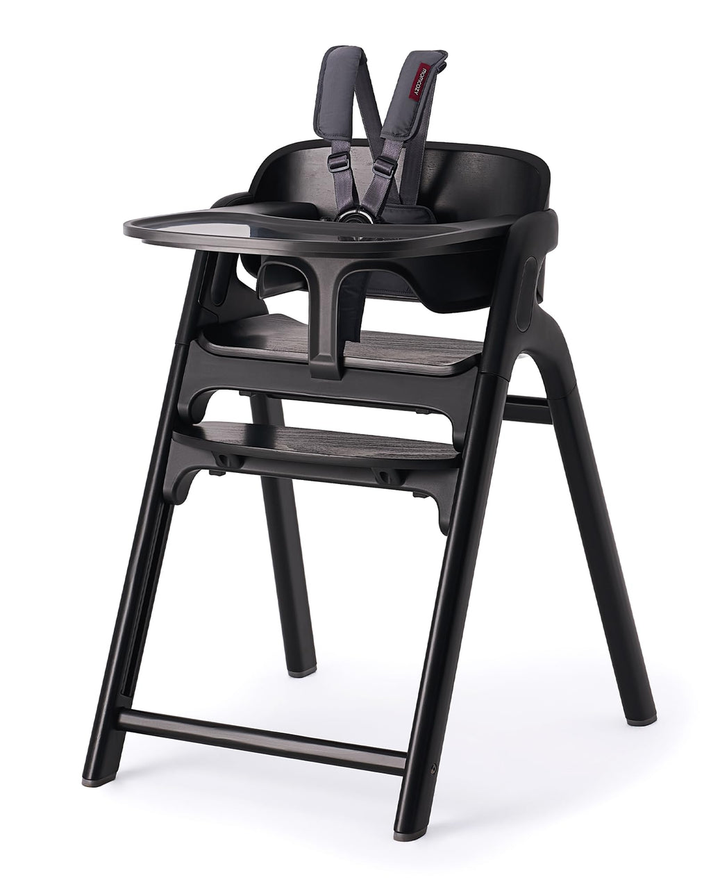Momcozy 5-in-1 Wooden High Chair for Babies & Toddlers, Midnight Black