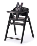 Momcozy 5-in-1 Wooden High Chair for Babies & Toddlers, Midnight Black