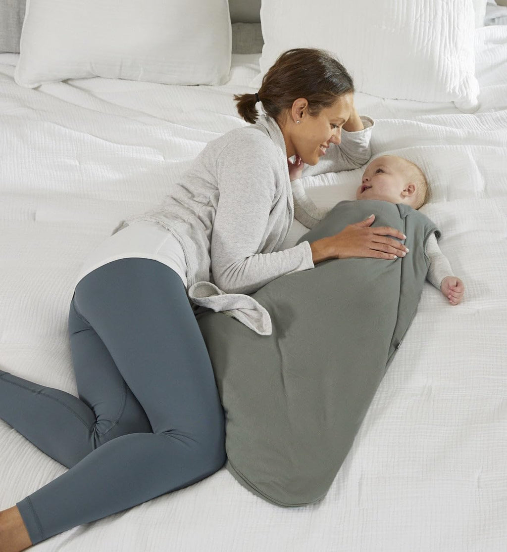 GUNAMUNA Sleep Sacks for Babies Toddlers and Newborns, Easy Changing Diaper Zipper, 1.0 TOG, Sage, 3-9 Months