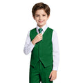 Lycody Boys Suit Vest Set Formal Dress Suits Wedding Outfit, White, 5T