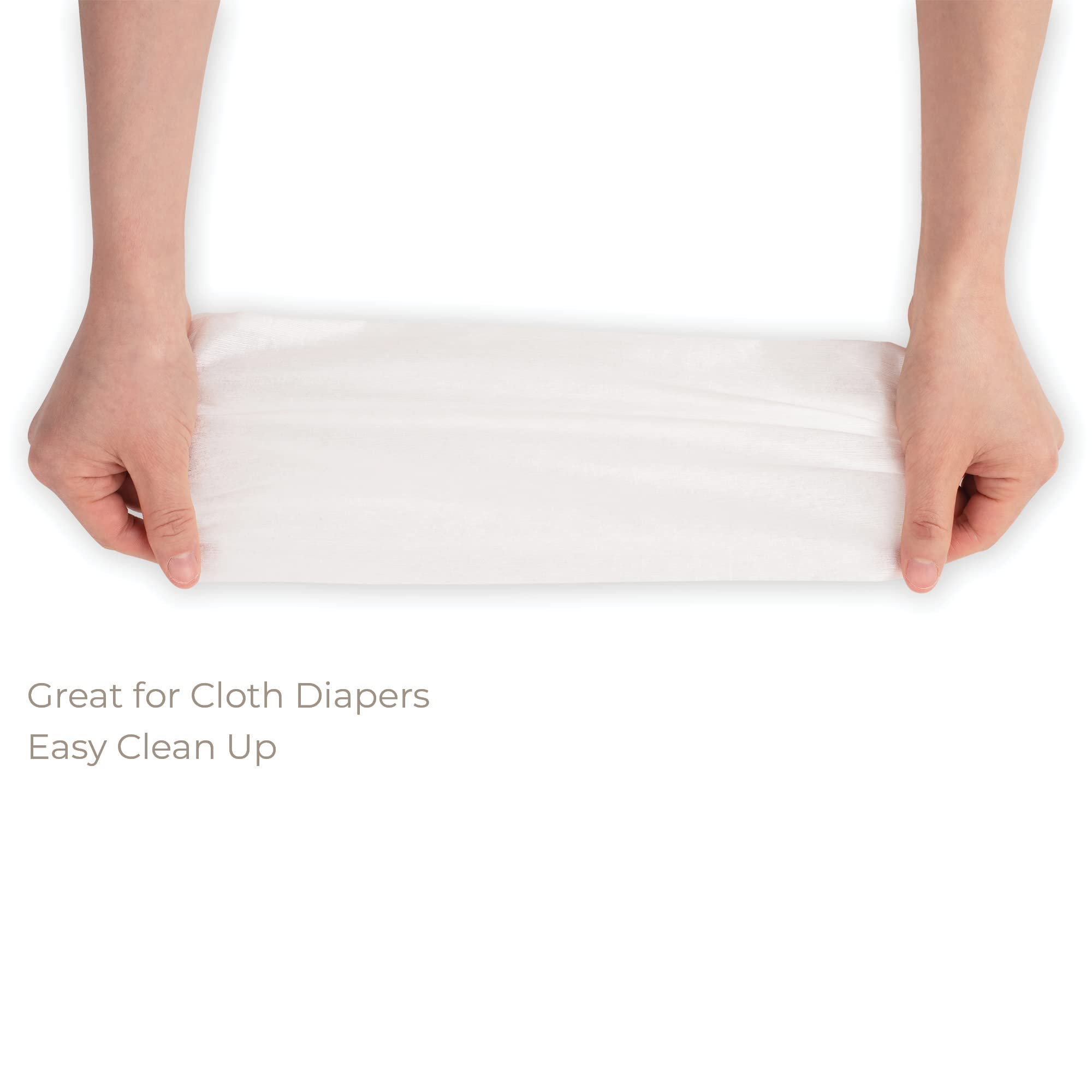 Diaper Liners for Cloth Diapers, 100 Disposable Sheets Per Roll, Made of Soft Material, by Nora's Nursery
