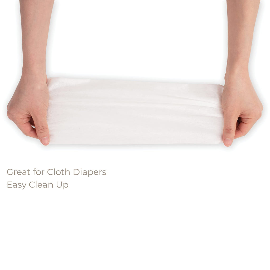 Diaper Liners for Cloth Diapers, 100 Disposable Sheets Per Roll, Made of Soft Material, by Nora's Nursery