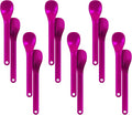 TalkTools Textured Magenta Spoons | Provides oral awareness during feeding | Encourages lip closure | Normalize acceptance of foods with a variety of textures - 12 Pack