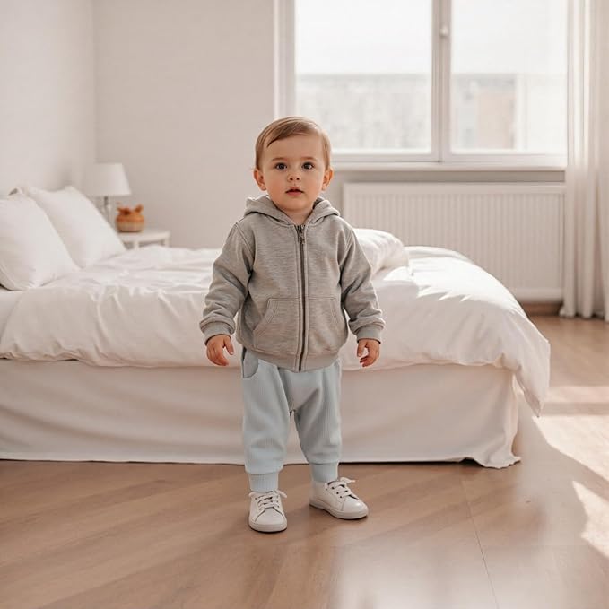 Sejardin Toddler Baby Boy Girl Pants 3 Pack Solid Color Elastic Waist Jogger Sweatpants Newborn Infant Casual Bottoms