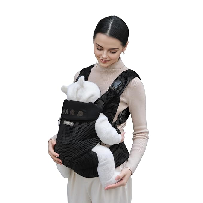 Rainbow Baby Carrier Newborn to Toddler, Breathable Mesh Baby Carrier with Adjustable Waist Rotary Knob, Enhanced Lumbar Support, Ergonomic, Sunshield,Lightweight Infant Carrier for 7-33 lbs