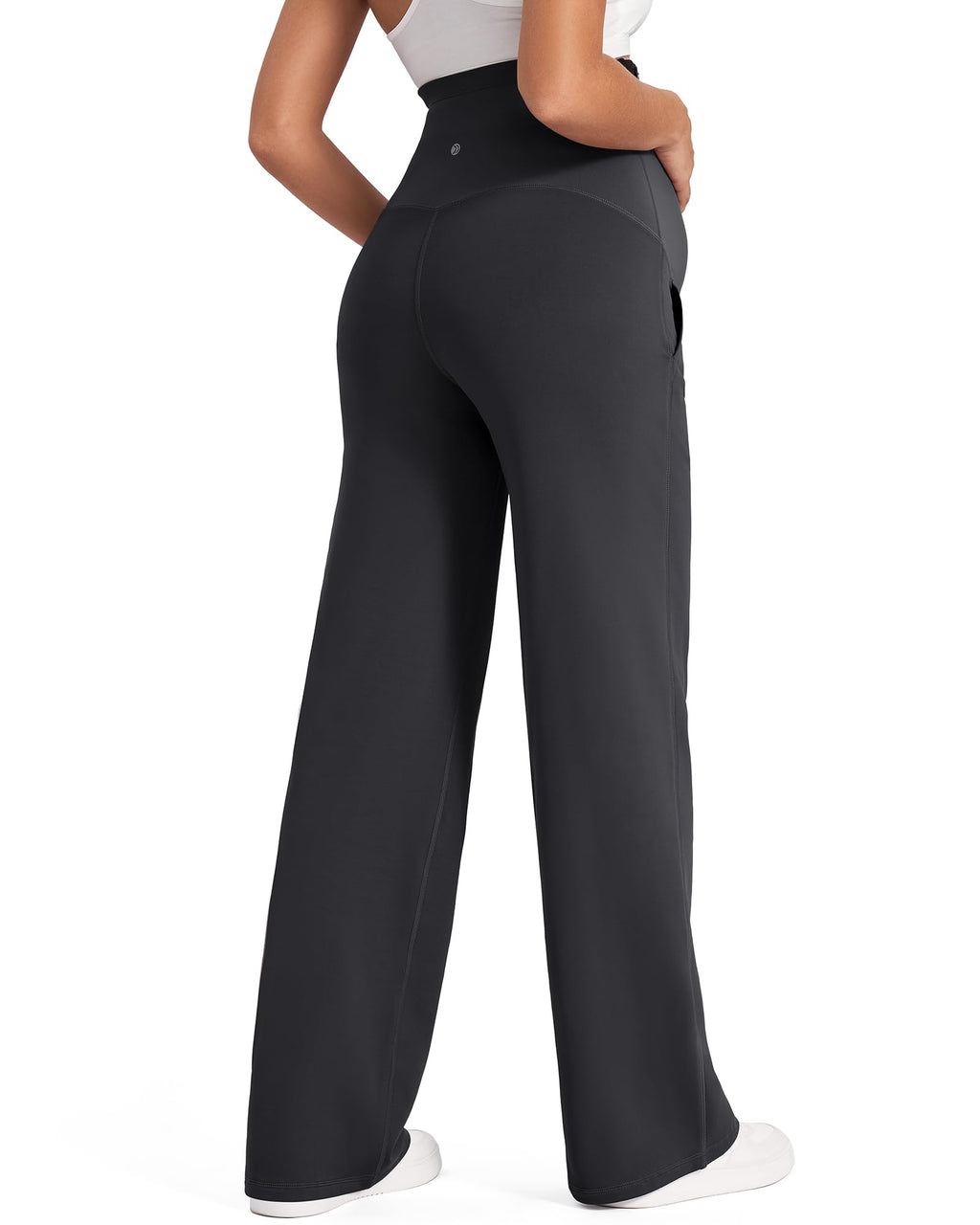 G4Free Pregnancy Pants for Women Maternity Work Pants,Black,XS,Petite