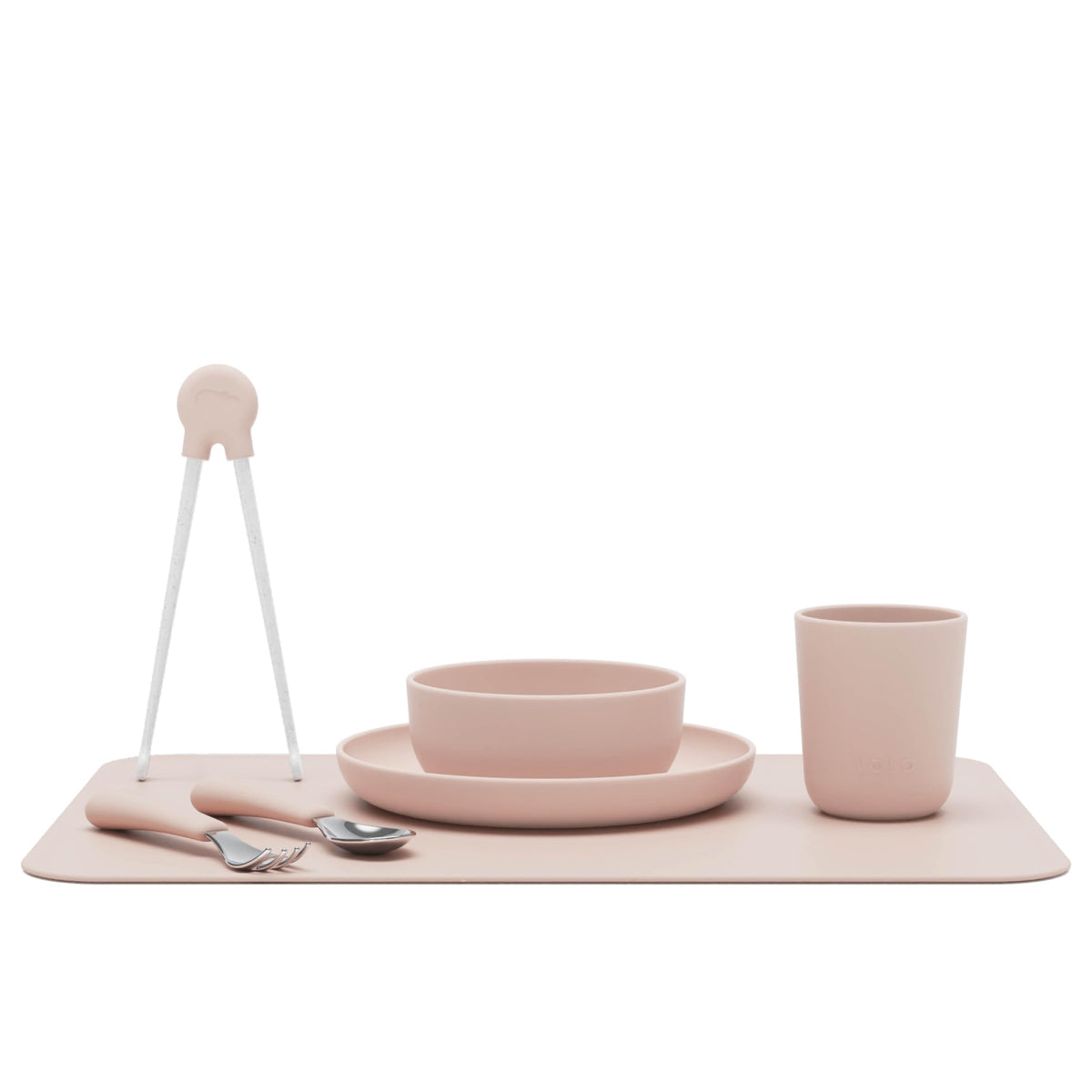 Lalo Big Bites Full Kit, 7-Piece Silicone Kids Dinnerware Set