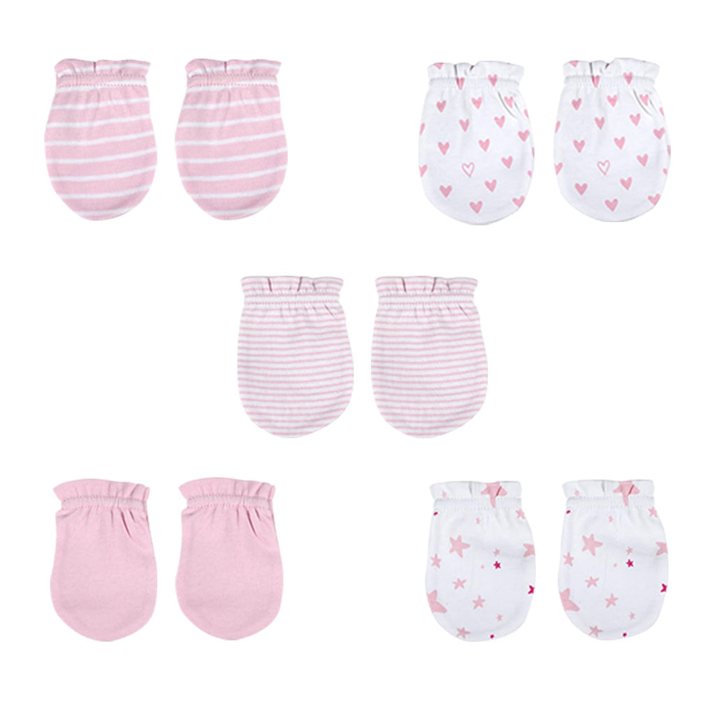 5 Pairs Unisex Baby Mittens No-Scratch 0-6 Months New Born
