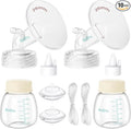 Breast Pump Parts Compatible with Spectra S1/S2/9 Plus, Not Original Accessories, Full Set Replacements Include 26mm Flanges, Valves, Backflow Protectors (Duckbills Included), Tubings and Bottles
