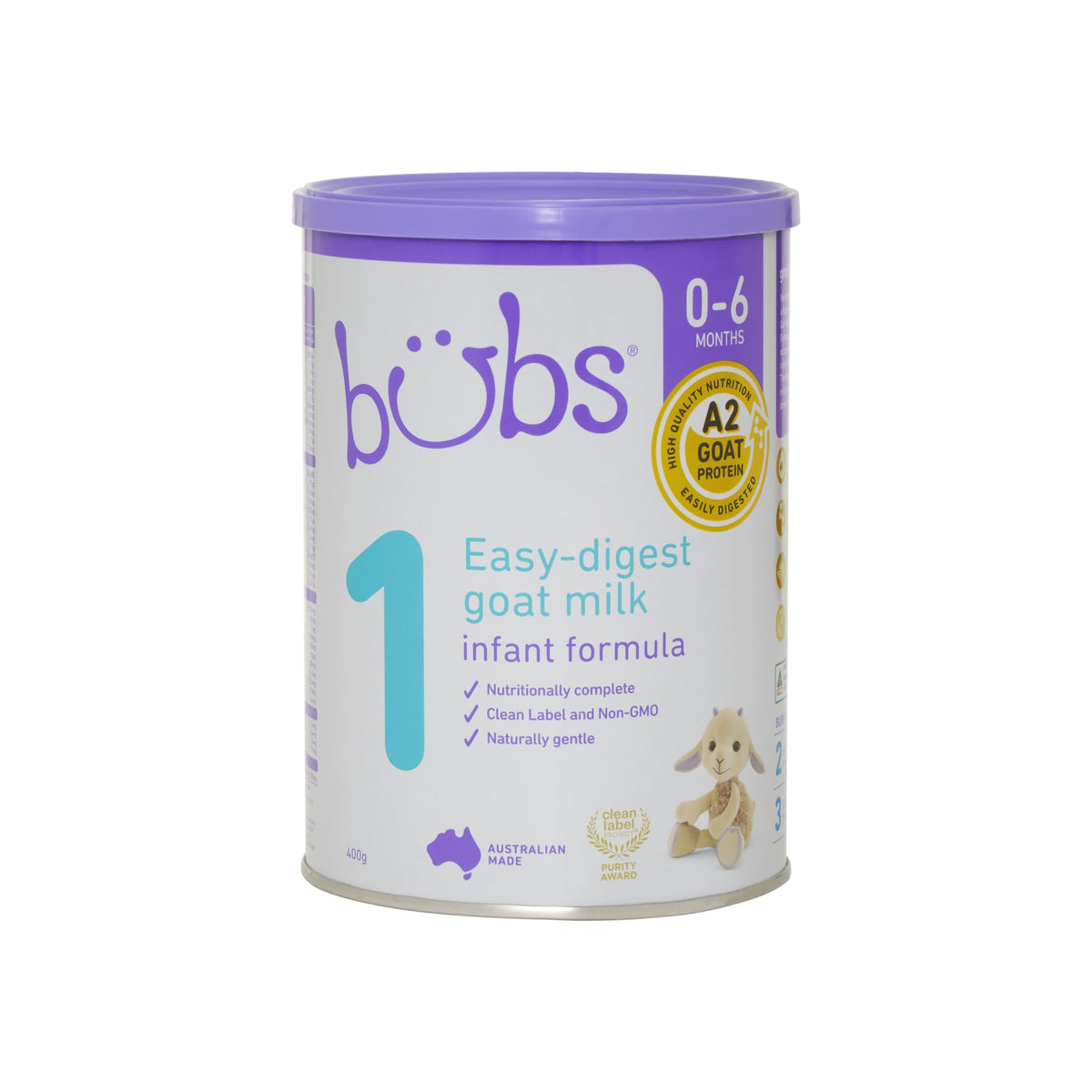 Bubs Goat Milk Infant Formula Stage 2, Infants 6-12 months, Made with Fresh Goat Milk, 14.1 oz