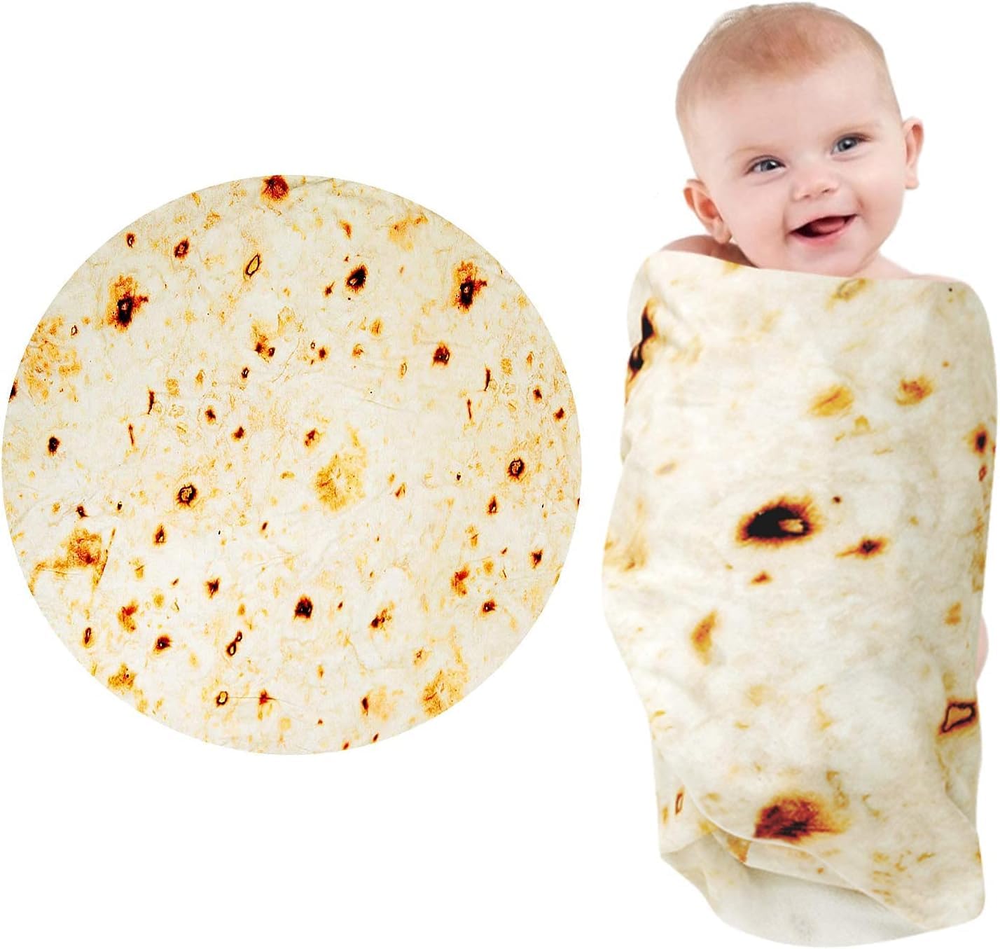 Lhedon Taco Blanket Baby Tortilla Blanket Burrito Swaddle 0-9 Months