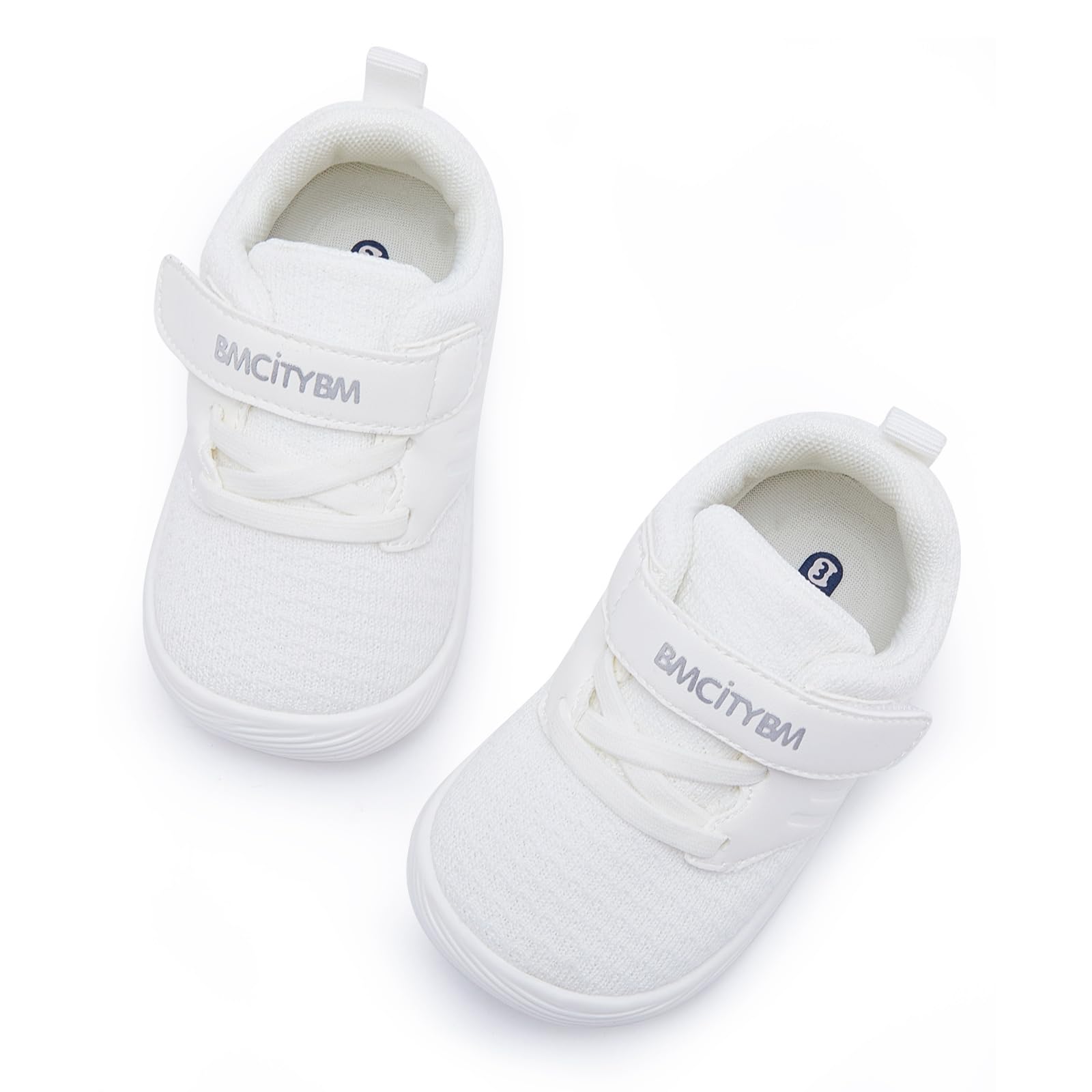 BMCiTYBM Baby Boy Girl Shoes Infant Walking Sneaker White Size 6-12 Months