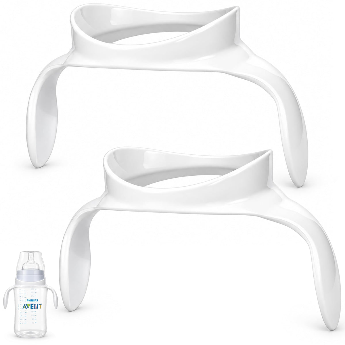 CHUBBIEE Baby Bottle Handles for Philips Avent Anti-Colic Bottles, 2-Pack