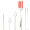 5-in-1 Baby Bottle Brush Set, Silicone & Sponge, Pink